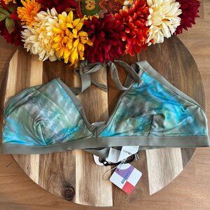 prAna Sunset Scene Swim Bikini Top XTRA-LARGE XL in Mirage UPF 50+